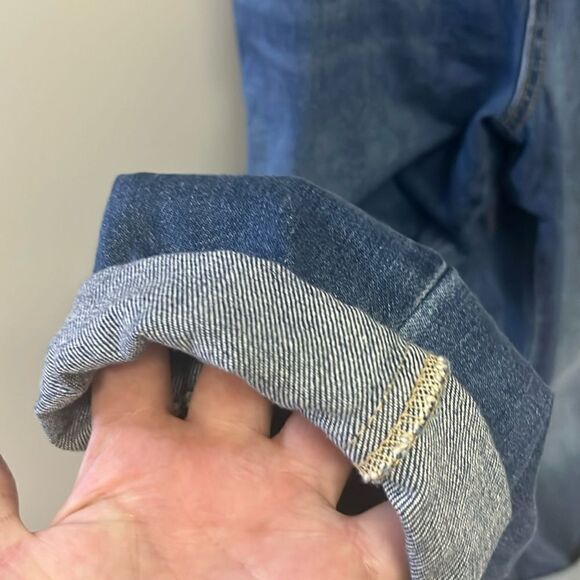 GAP Blue Faded Adjustable Razorback Overalls Pockets and Side Buttons- Medium - Picture 5 of 16